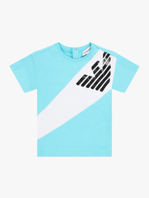 Блакитна футболка EMPORIO ARMANI KIDS : фото - Invogue