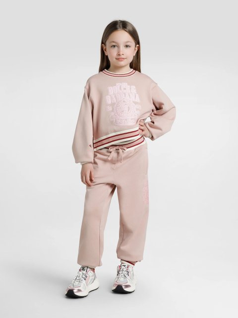 Рожева кофта DOLCE&GABBANA KIDS з бавовни: фото 1 - Invogue
