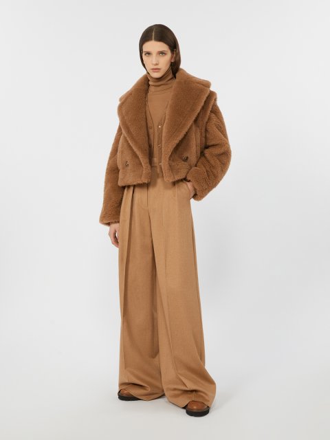 Темно-бежеві брюки MAX MARA з верблюжої вовни: фото 1 - Invogue