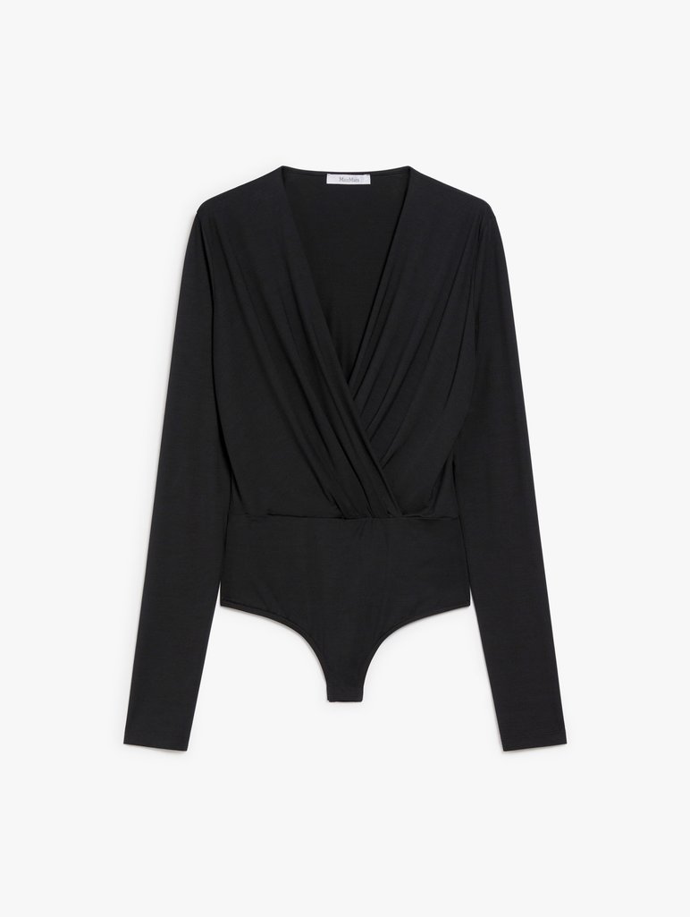 Чорне боді Max Mara з еластичного трикотажу: фото - Invogue