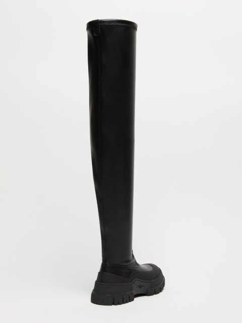 Чорні чоботи WEEKEND MAX MARA високі: фото 3 - Invogue