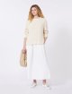 Біла спідниця WEEKEND MAX MARA з суміші бавовни та льону: фото 1 - Invogue