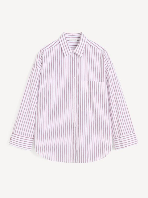 Сорочка у смужку BY MALENE BIRGER з органічної бавовни: фото - Invogue