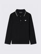 Тёмно-синяя рубашка Emporio Armani из хлопка и эластана: фото - Invogue