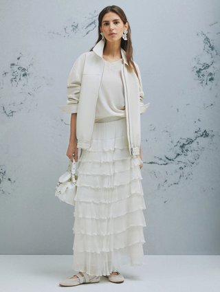 Молочная юбка Marella из вискозы: фото 1 - Invogue