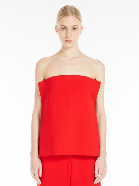 Красный топ Sportmax из эластичной вискозы: фото 2 - Invogue