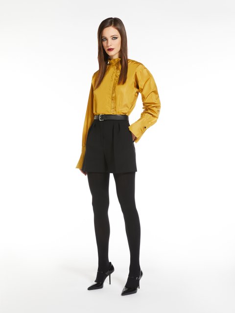 Гірчична сорочка Max Mara з шовкової тафти: фото 3 - Invogue