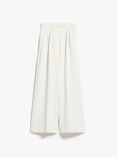 Кремові брюки MAX MARA з високою талією: фото - Invogue