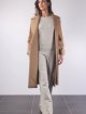 Темно-бежеве пальто MAX MARA з вовни з поясом: фото 4 - Invogue