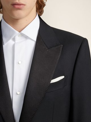 Біла хустка-паше ZEGNA з бавовни та шовку: фото 1 - Invogue