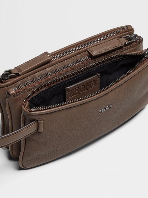 Коричневе портмоне ZEGNA зі шкіри: фото 3 - Invogue
