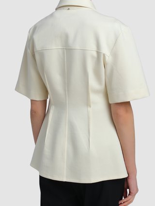 Кремовая рубашка Sportmax: фото 4 - Invogue