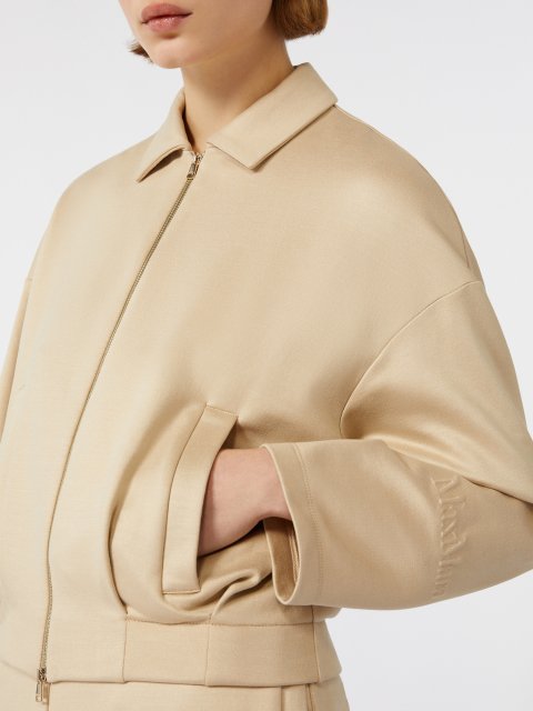 Карамельний світшот MAX MARA з суміші бавовни та шовку: фото 4 - Invogue