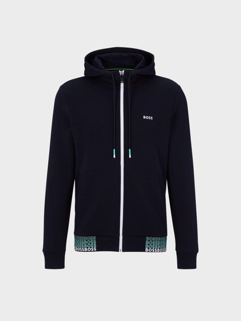 Тёмно-синяя кофта спорт BOSS: фото - Invogue