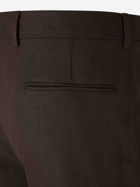 Темно-коричневі штани Zegna з льону: фото 3 - Invogue
