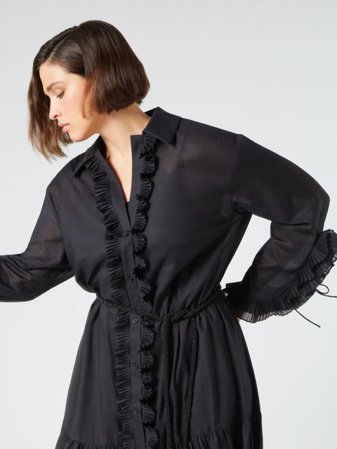 Чорна сукня Marina Rinaldi з оборками: фото 3 - Invogue