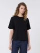 Черная футболка Weekend Max Mara из хлопка свободного кроя: фото 2 - Invogue