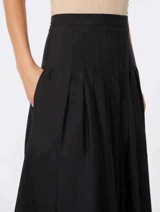 Черная юбка Max Mara из хлопкового поплина: фото 4 - Invogue