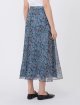 Блакитна спідниця з принтом Weekend Max Mara з шовку: фото 3 - Invogue