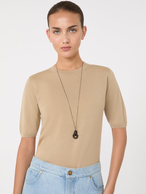 Черное колье MAX MARA с кулоном: фото 1 - Invogue