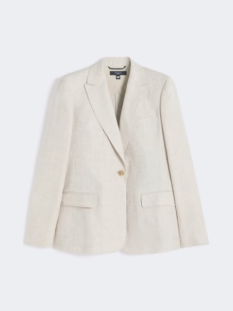 Кремовий жакет Weekend Max Mara з льону: фото - Invogue