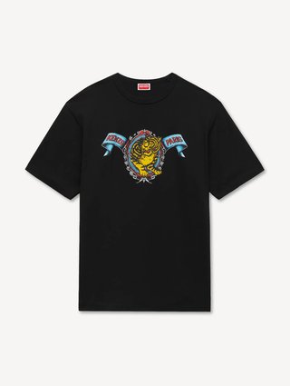 Чёрная футболка Kenzo из хлопка: фото - Invogue