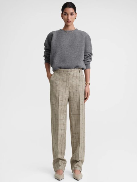 Бежеві брюки TOTEME в клітинку: фото 1 - Invogue
