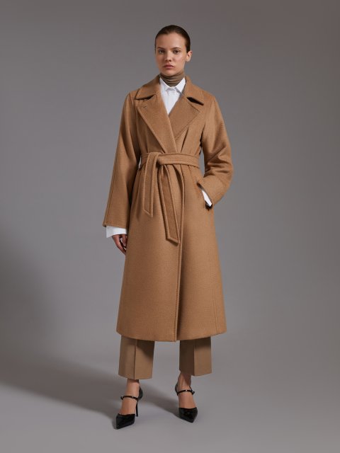 Темно-бежеве пальто MAX MARA прямого крою: фото 1 - Invogue