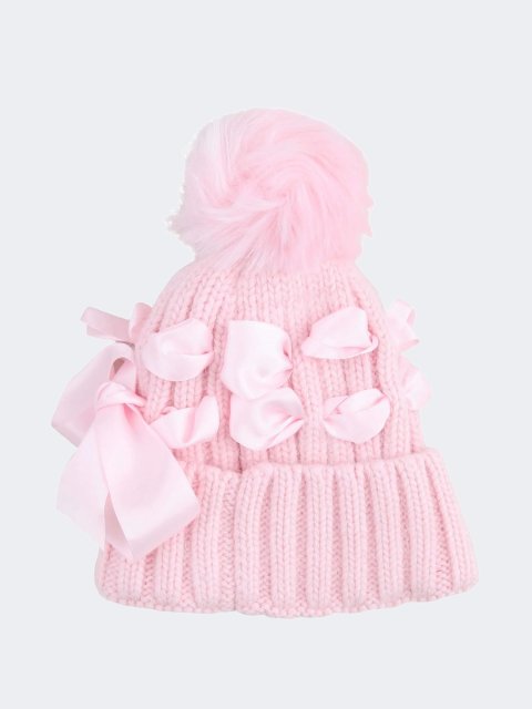 Розовая шапка MONNALISA из акрила и шерсти: фото 1 - Invogue