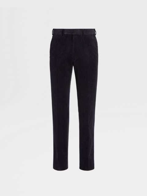 Темно-синие брюки ZEGNA кроя slim: фото - Invogue