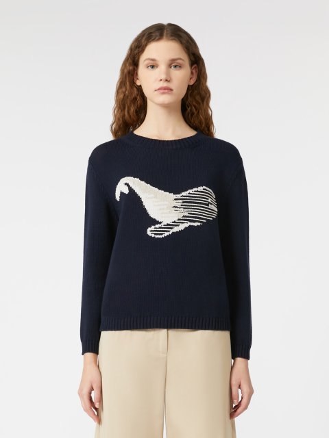 Темно-синій светр WEEKEND MAX MARA прямого крою: фото 2 - Invogue