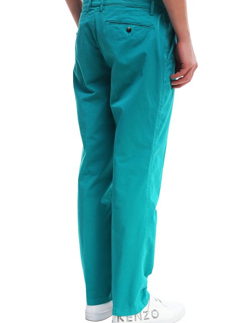 Зелёные брюки KENZO: фото 4 - Invogue