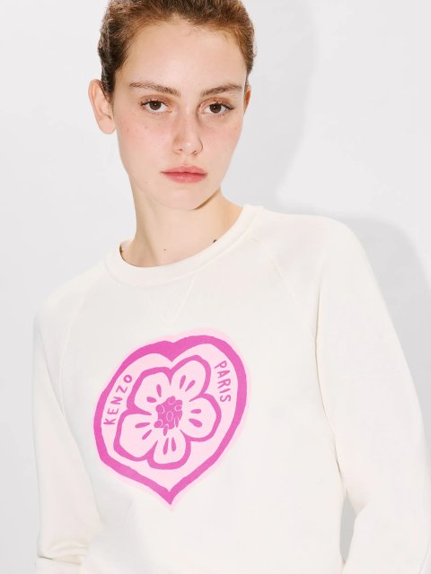 Кремовий світшот KENZO з бавовни: фото 4 - Invogue