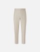 Бежевые брюки Zegna из льна с эластичным поясом: фото - Invogue