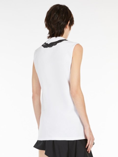 Білий топ SPORTMAX з принтом: фото 2 - Invogue