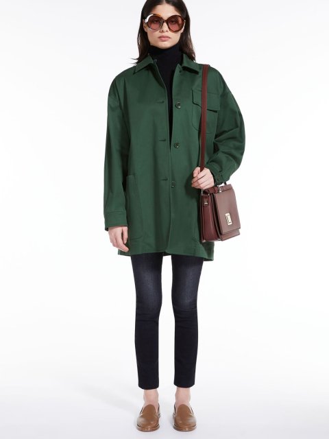 Бордовая сумка MAX MARA из кожи с металлической застежкой: фото 1 - Invogue