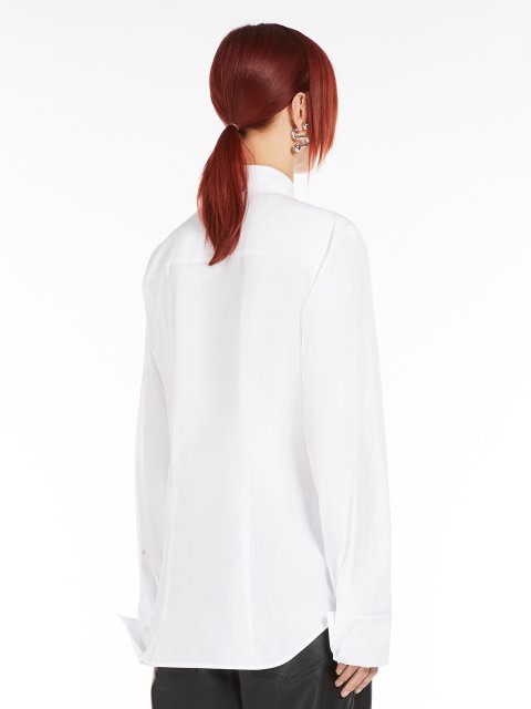 Біла сорочка Sportmax поплінова: фото 3 - Invogue
