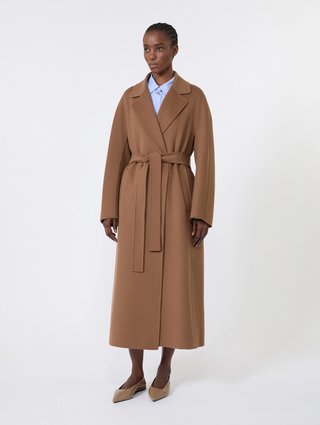 Светло-коричневое пальто Max Mara из шерсти: фото 1 - Invogue