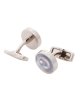 Серебристые запонки BOSS с перламутровой вставкой: фото - Invogue