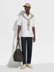 Темно-сині брюки ZEGNA з льону: фото 1 - Invogue