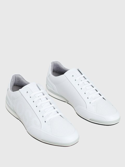 Белые кеды BOSS: фото 1 - Invogue