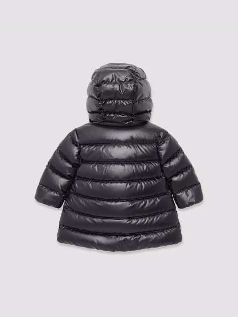 Синій пуховик Moncler розкльошений: фото 1 - Invogue