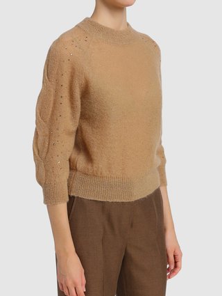 Бежевый свитер MAX MARA: фото 2 - Invogue