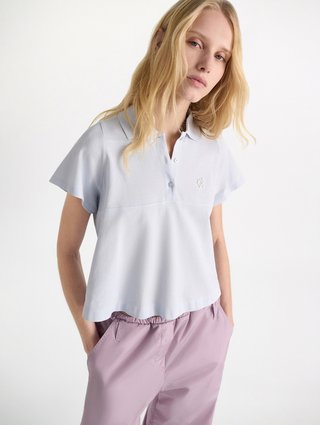 Голубая рубашка Dorothee Schumacher из хлопка: фото 1 - Invogue