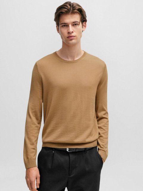 Бежевий светр BOSS з вовни: фото 1 - Invogue