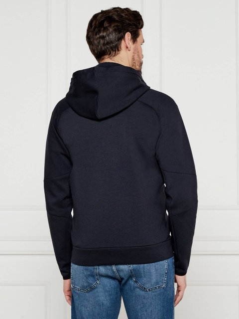 Темно-синяя кофта Boss спортивная с капюшоном: фото 3 - Invogue