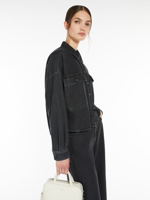 Чорна сорочка WEEKEND MAX MARA з деніму: фото 4 - Invogue