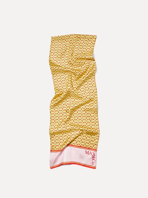 Желтый шарф MAX&CO из шелковой саржи: фото - Invogue