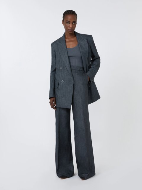 Темно-сірий топ Max Mara з віскози та поліестеру: фото 1 - Invogue