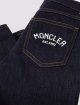 Темно-синие джинсы Moncler с вышитым логотипом: фото 4 - Invogue